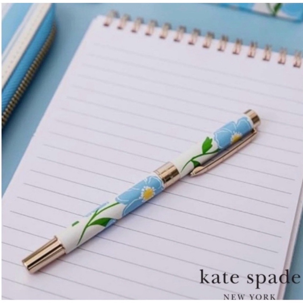 Kate spade Floral Ballpoint Pen with Gold Accents
